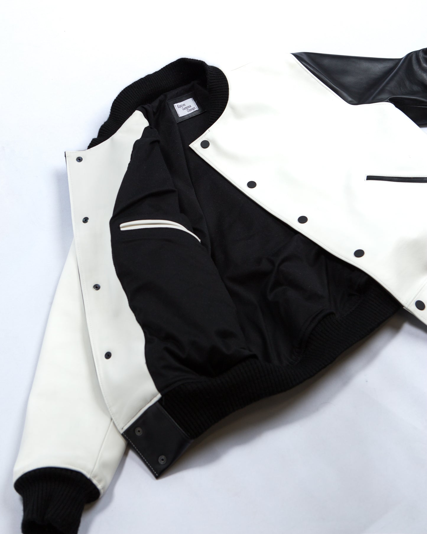 Leather bomber jacket