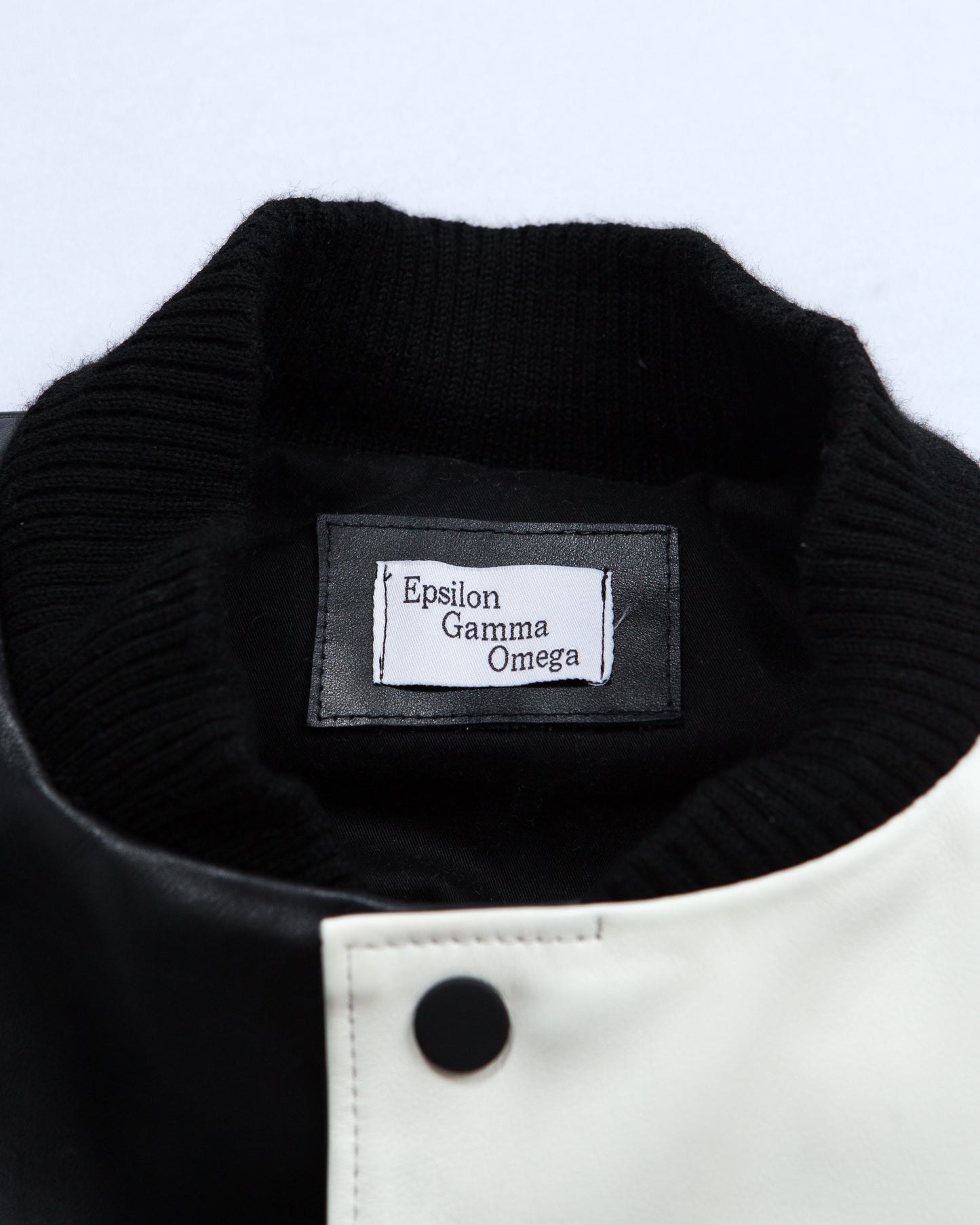 Leather bomber jacket