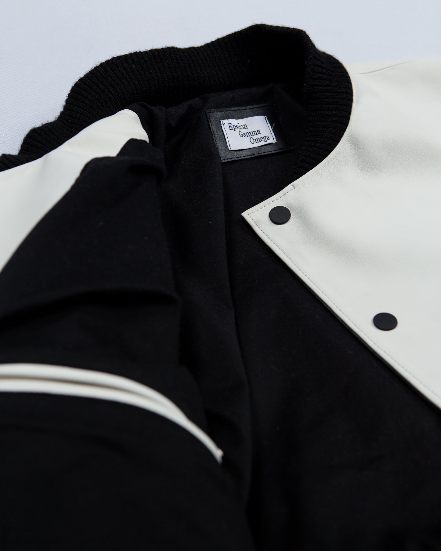 Leather bomber jacket