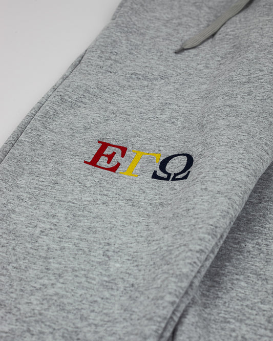 The grey sweat pants