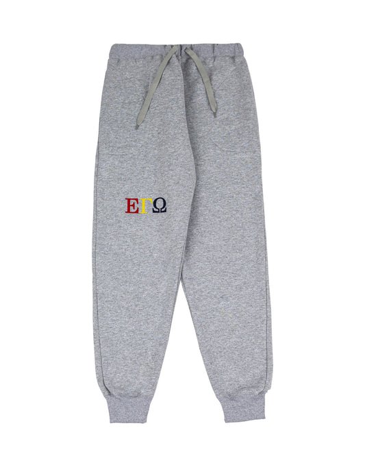 The grey sweat pants