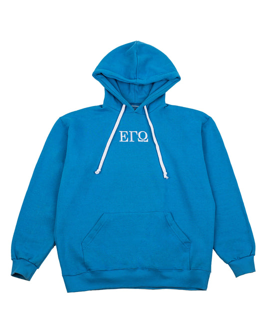 The baby blue hoodie